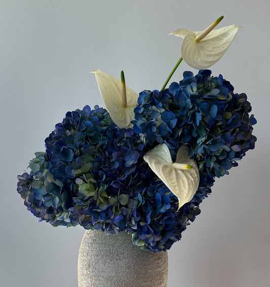 Bouquet with Hydrangeas and Anthurium