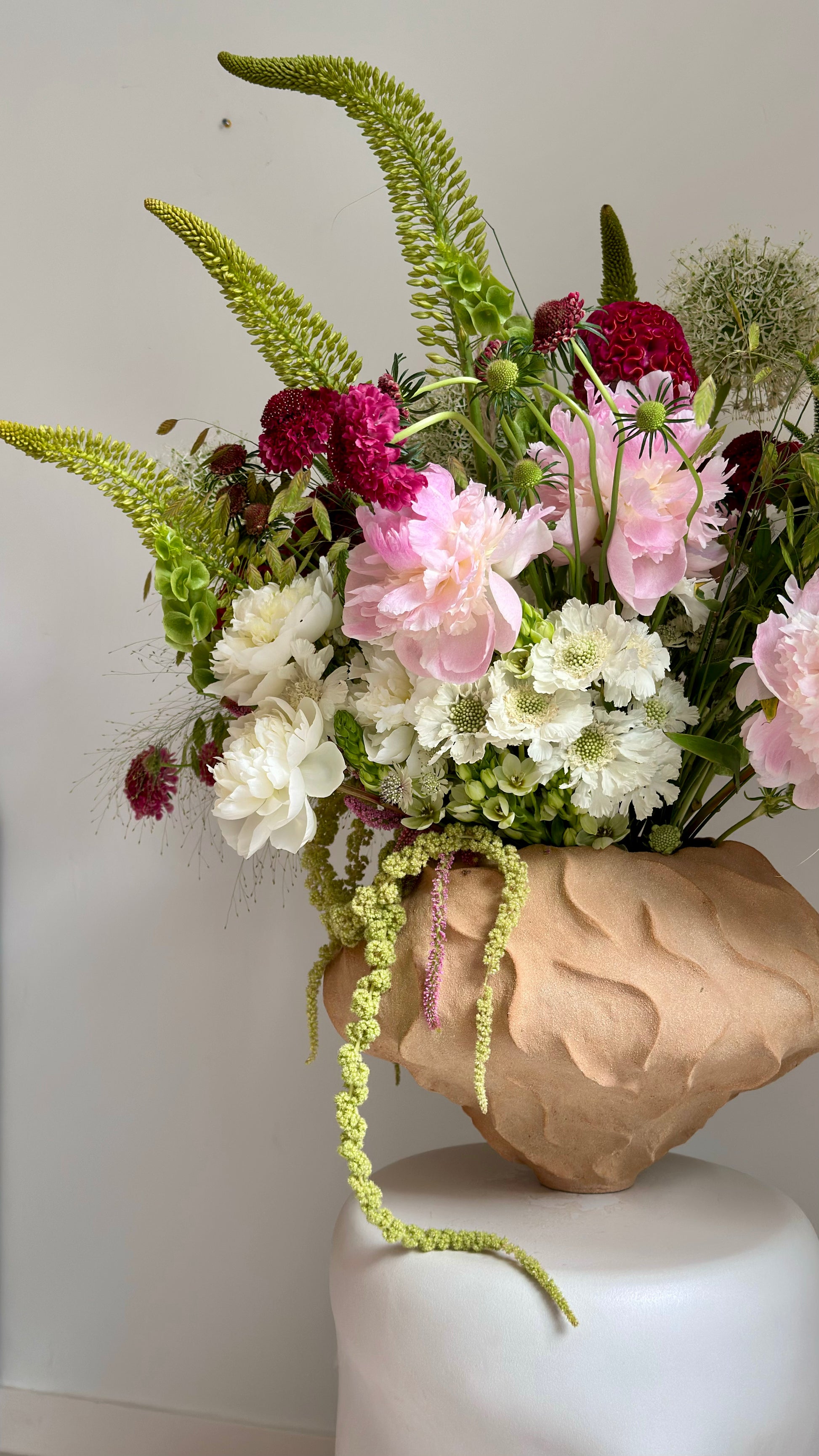 Bouquet of Eremurus, Celosia and Scabiosa